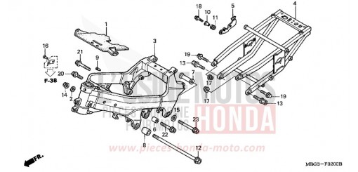 CARROSSERIE DE CHASSIS VFR800FIW de 1998